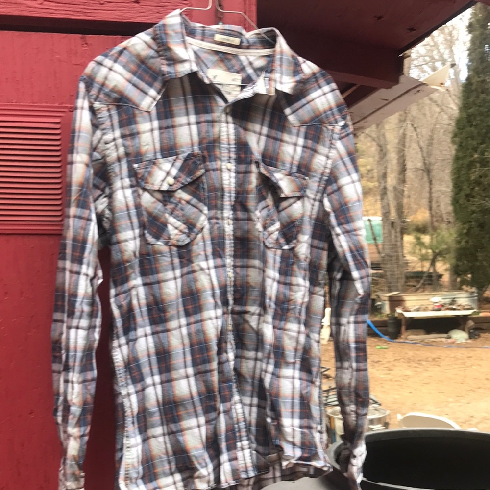 Plaid Button-Up Shirt